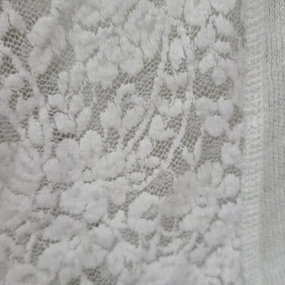 PS Aeropostale Girls 14 Cream Waterfall Open Front Cardigan Sweater Lace Trim - Picture 5 of 8